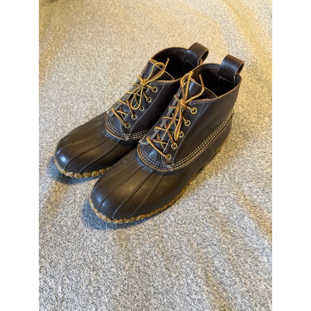 Mens Original LL Bean Classic 6" Bean Boots Dark Brown Size 11 W Made In USA